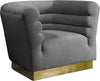 Clarence Chair In Grey Velvet