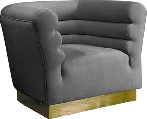 Clarence Chair In Grey Velvet