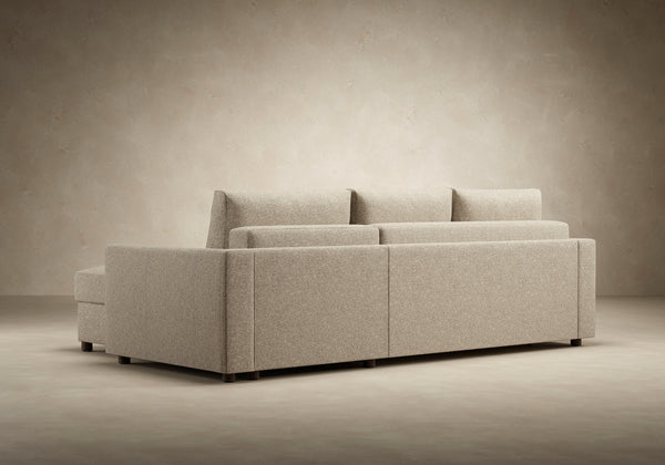 NEAH SOFA BED, CURVED W/LOUNGER, 55"X77"