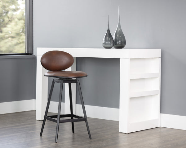 EMBER SWIVEL COUNTER STOOL - BRAVO COGNAC