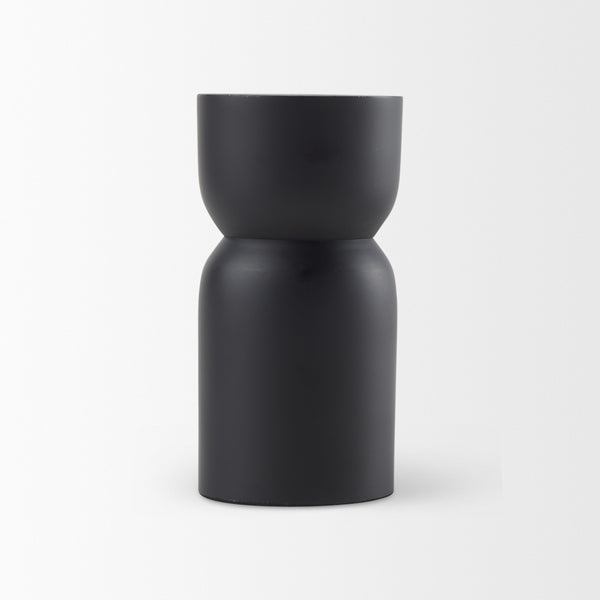 Malta Small Black Metal Candle Holder
