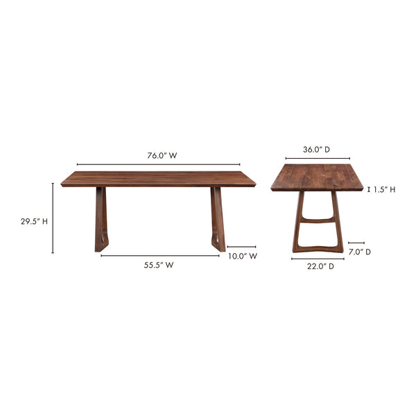 Silas Walnut Dining Table 8-Person