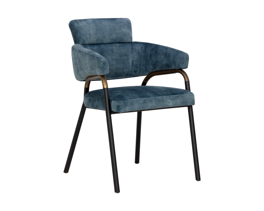 SHARQUI DINING ARMCHAIR - NONO PETROL