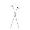 Ludwig Floor Lamp In Rust And Frosted Glass And Clear Cord