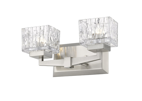 Rubicon 2 Light Vanity in Brushed Nickel Finish