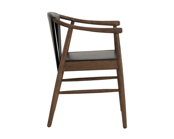 ARAN DINING ARMCHAIR - ONYX LEATHER