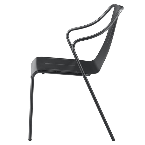 Callum Metal Chair In Metallic Gunmetal