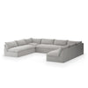 Grant Outdoor 5 Pc Sectional In Faye Ash