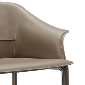 Callie Recycled Leather Counter Stool, Light Mocha