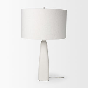 Tao 20.0L x 20.0W x 33.0H Cream Base W/White Shade Table Lamp