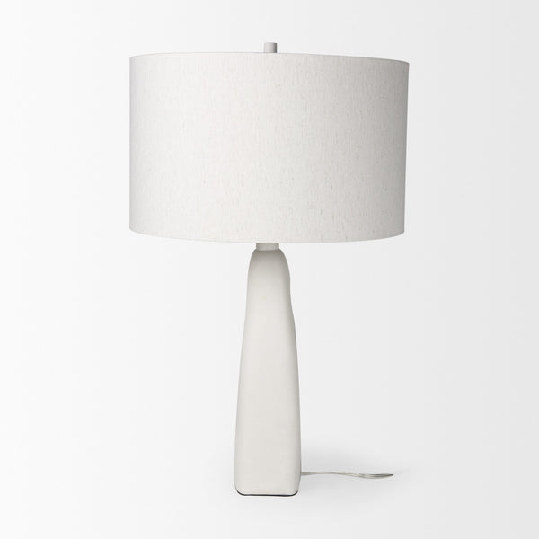 Tao 20.0L x 20.0W x 33.0H Cream Base W/White Shade Table Lamp