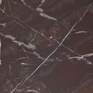 Reilly Marble Round Coffee Table - Merlot Finish