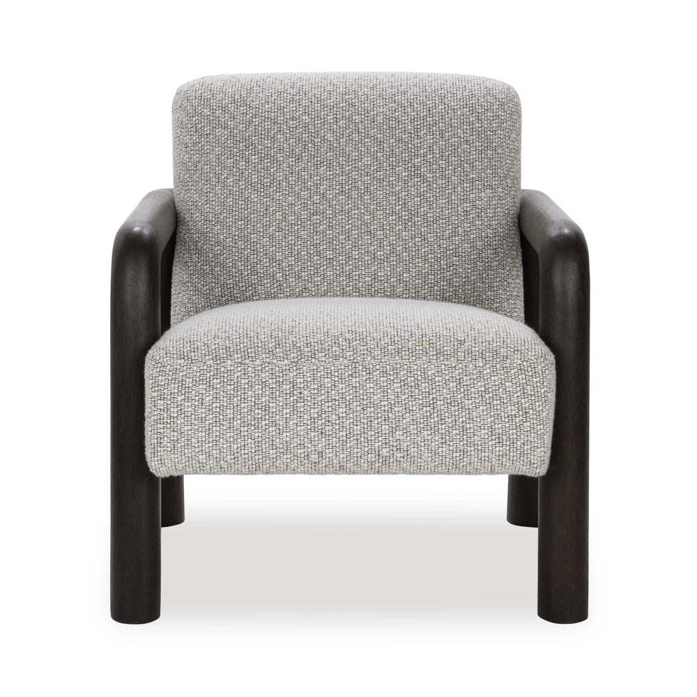 Reyna Upholstered Accent Chair with Curved Wood Frame