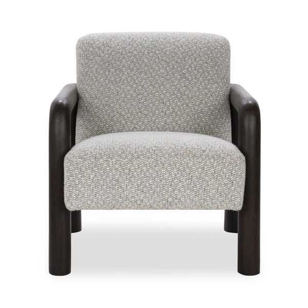Reyna Upholstered Accent Chair with Curved Wood Frame