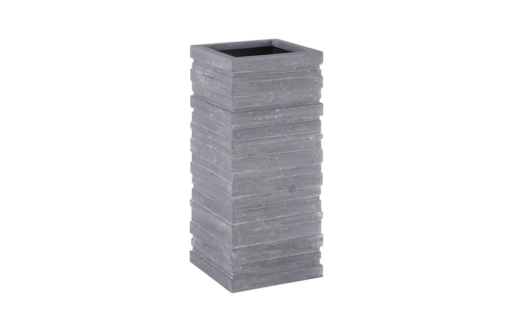 June Square Planter, Gray, Large