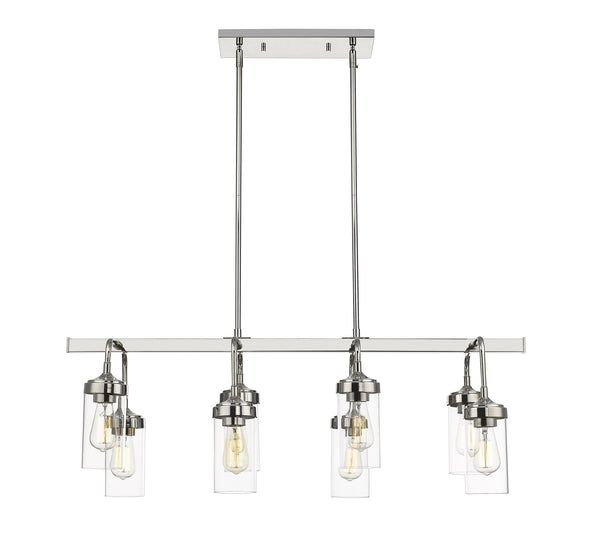Calliope 8 Light Pendant in Polished Nickel Finish