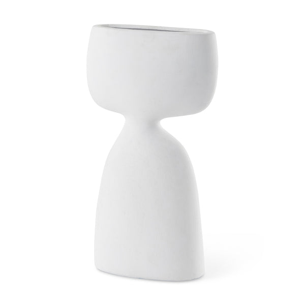 Rylee 11.6H White Ceramic Vase