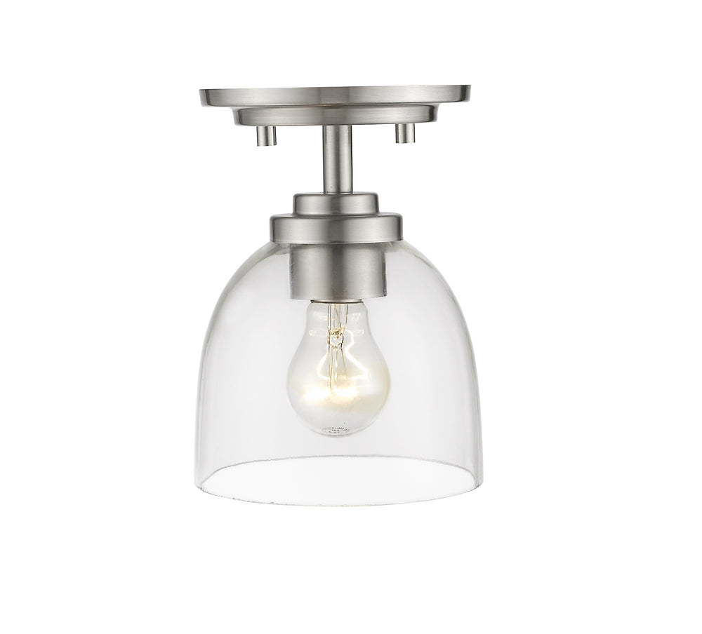 Ashton  1 Light Flush Mount in Brushed Nickel Finish