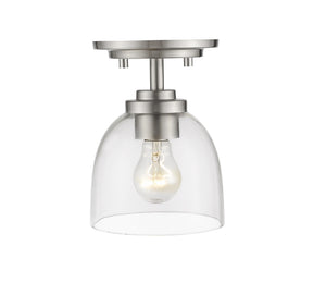 Ashton  1 Light Flush Mount in Brushed Nickel Finish