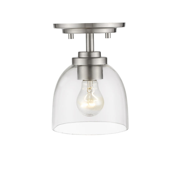 Ashton  1 Light Flush Mount in Brushed Nickel Finish
