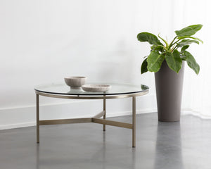 FLATO COFFEE TABLE - ANTIQUE BRASS