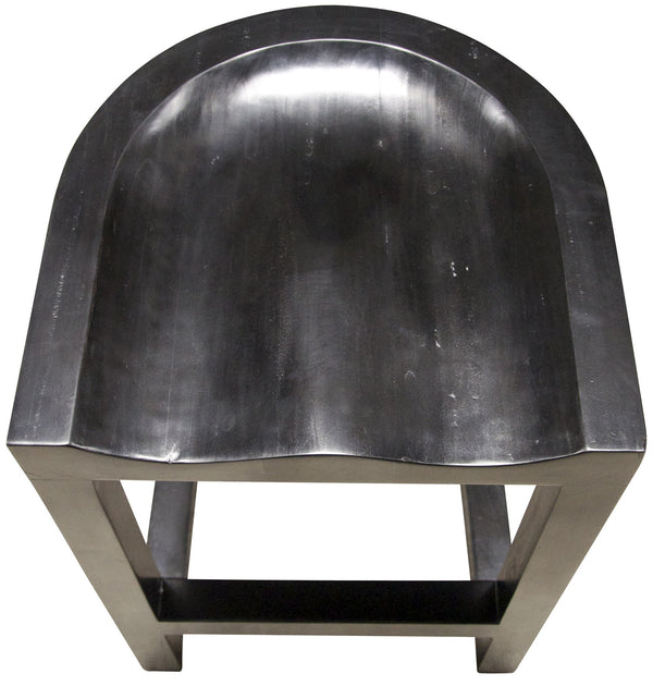 Saddle Counter Stool, Hand Rubbed Black