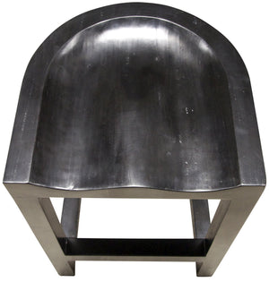Saddle Counter Stool, Hand Rubbed Black