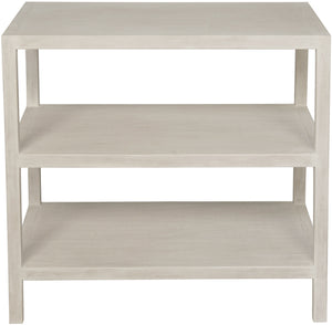2 Shelf Side Table, White Wash