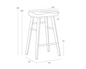 DOMINIC COUNTER STOOL - BLACK