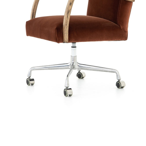 BRYSON Traditional DESK CHAIR-BURNT AUBURN