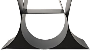 Zaha Industrial Steel Bookcase in Matte Black