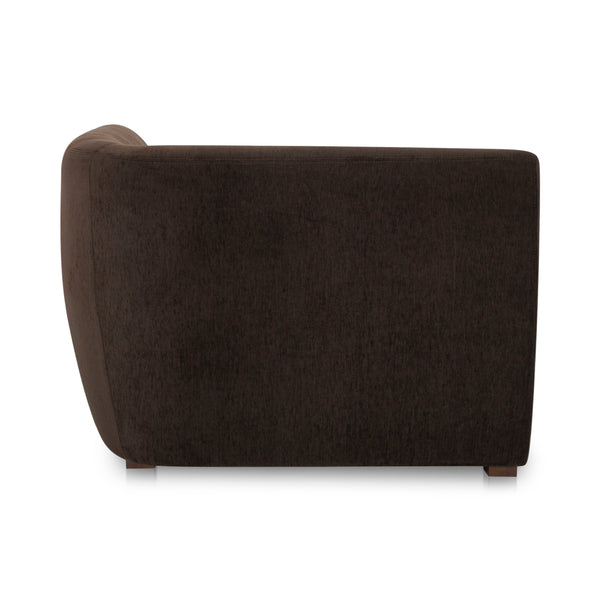 Amelia Corner Chair Espresso with Lumbar Cushion