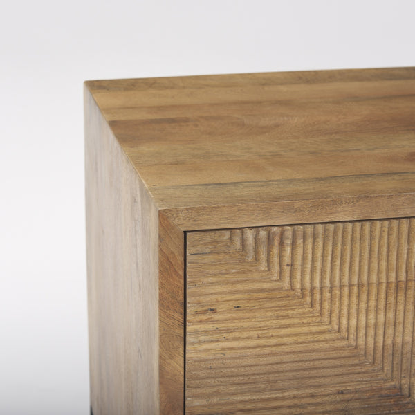 Cairo 22.0L x 22.0W x 26.0H Wood 2 Drawer Accent table