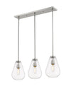 Ayra 3 Light Island/Billiard in Brushed Nickel Finish