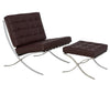 ZARA CHAIR & OTTOMAN - DARK BROWN