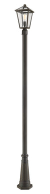 Talbot 1 Light Outdoor Post Mounted Fixture in Rubbed Bronze Finish