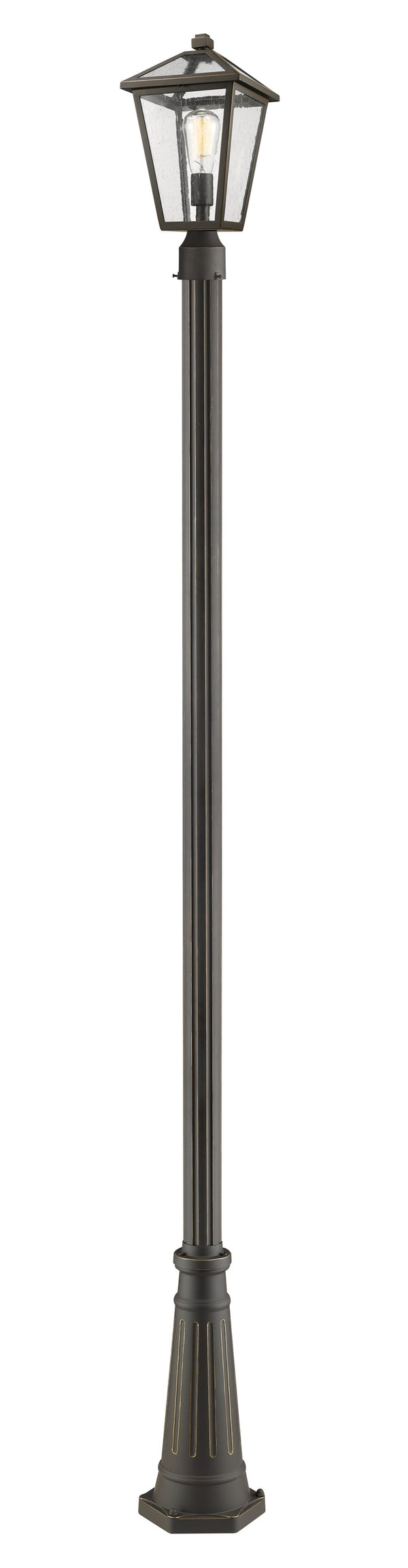 Talbot 1 Light Outdoor Post Mounted Fixture in Rubbed Bronze Finish