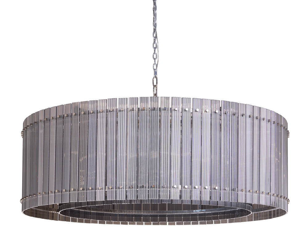 KORE CHANDELIER - LARGE - NICKEL - SMOKE GREY