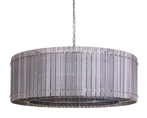 KORE CHANDELIER - LARGE - NICKEL - SMOKE GREY