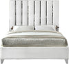 Donnie Full Bed In White Velvet