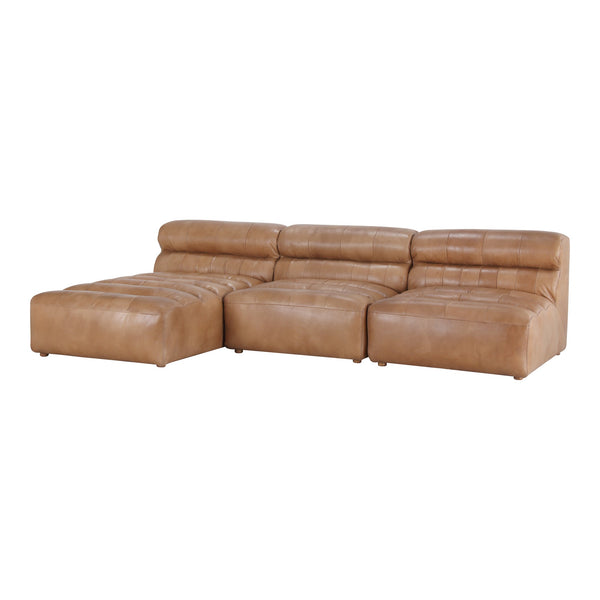 Moe's Ramsay Signature Modular Sectional in Tan Leather