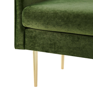Marsha KD Velvet Bench, Dainty Green