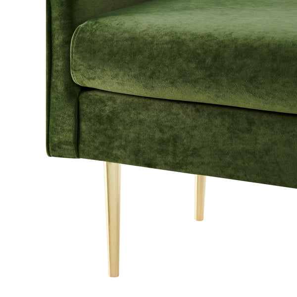 Marsha KD Velvet Bench, Dainty Green