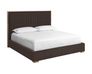 MABEL BED - KING - MEG DARK BROWN