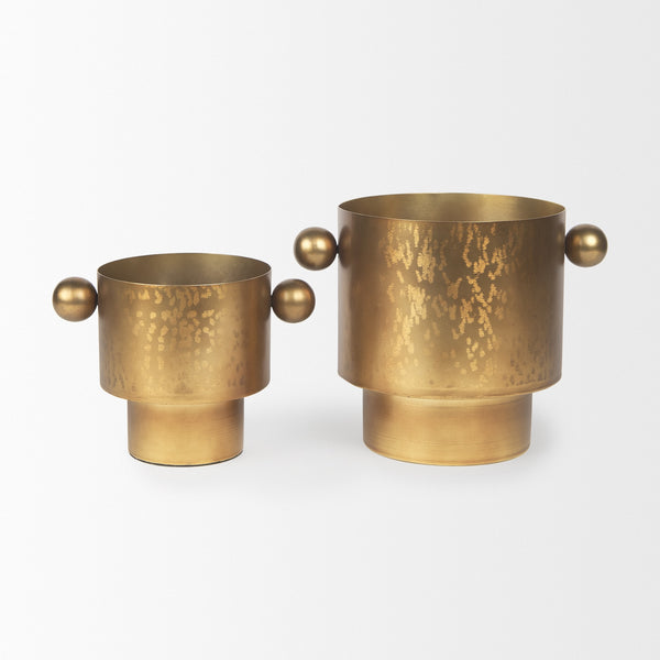Juno 8.5H Large Gold Iron Vase