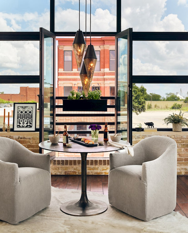 SIMONE BISTRO TABLE-ANTIQUE RUST