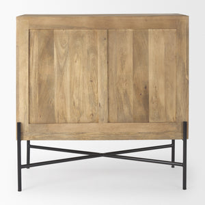 Cairo 36.0L x 19.5W x 36.0H 2 Door Wood and Metal Cabinet