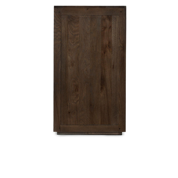 Bradley Solid Wood 2-Door Cabinet with Antique Brass Hardware