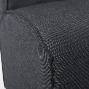Damon Fully Upholstered Grey Fabric Dining Chair on Casters
