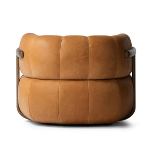 Doss Swivel Chair In Terra Brown Oak